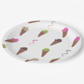 Ice Cream Cones & Ribbons Borden op basis van dagp Papieren Bordje (Gekanteld)