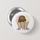 Ice Cream Cones Ronde Button 5,7 Cm (Voorkant /achterkant)
