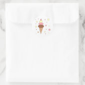 Ice Cream Cones Ronde Sticker (Tas)