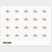 Ice Cream Cones Ronde Sticker (Vel)