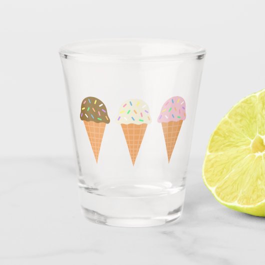 Ice Cream Cones Shot Glass Glas (Voorkant)