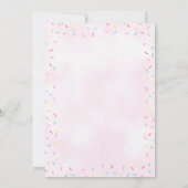 Ice Cream Cones Sprinkles Pastel Roze 2e Verjaarda Kaart (Achterkant)