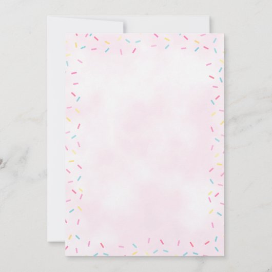 Ice Cream Cones Sprinkles Pastel Roze 2e Verjaarda Kaart (Achterkant)