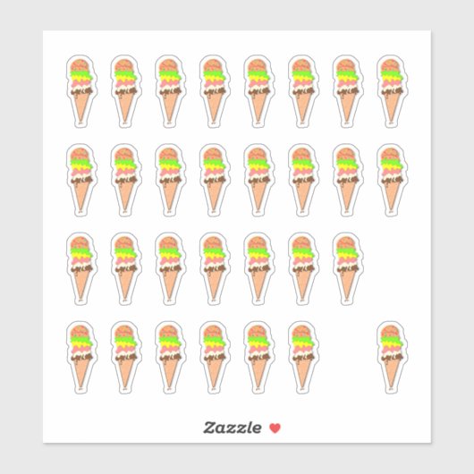 Ice Cream Cones Sticker (Vel)