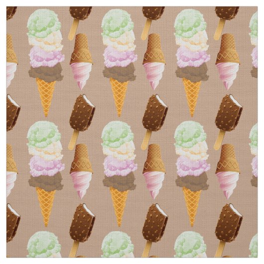 Ice Cream Cones Stof (Swatch)