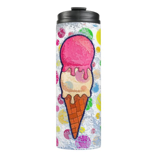 Ice Cream Cones Thermal Tumbler Thermosbeker (Voorkant)