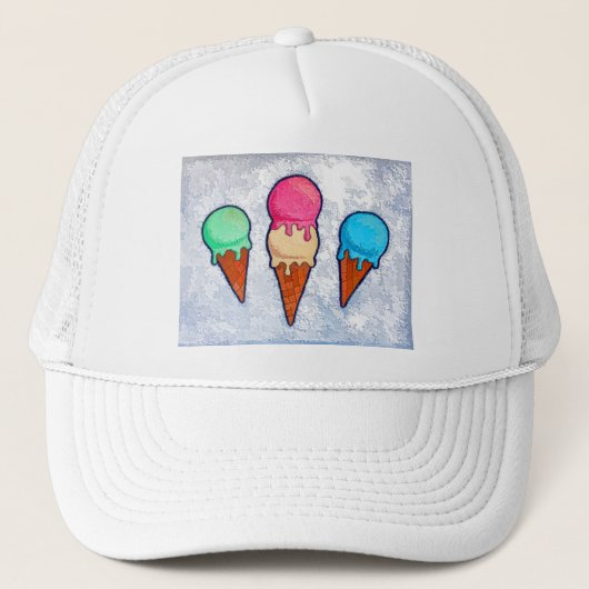 Ice Cream Cones Trucker Pet (Voorkant)