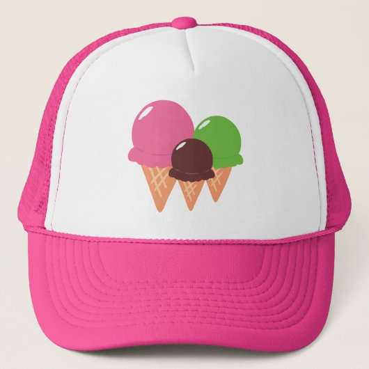Ice Cream Cones Trucker Pet (Voorkant)