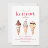Ice Cream Cones uitnodiging (Voorkant)