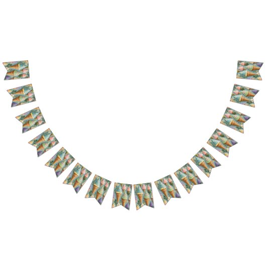 Ice Cream Cones Verjaardag Vlaggetjes (Alle)