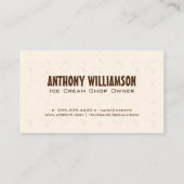 Ice Cream Cones Visitekaartje (Achterkant)