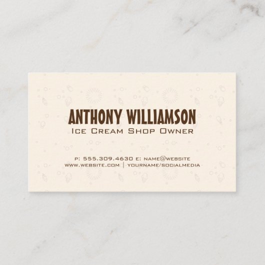 Ice Cream Cones Visitekaartje (Achterkant)