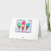 Ice Cream Cones Wenskaart Kaart (Achterkant)