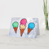 Ice Cream Cones Wenskaart Kaart (Voorkant)