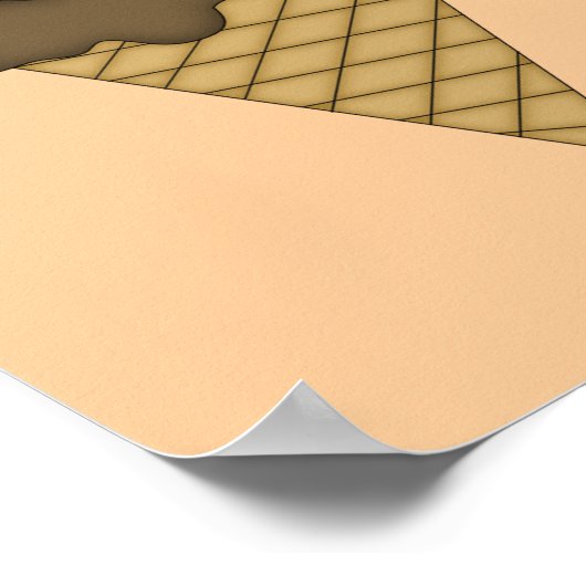 Ice Cream Cones with Cherries Poster (Hoek)