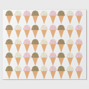 Ice Cream Cones Wrapping Paper Cadeaupapier