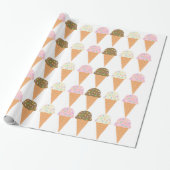 Ice Cream Cones Wrapping Paper Cadeaupapier (Uitgerold)