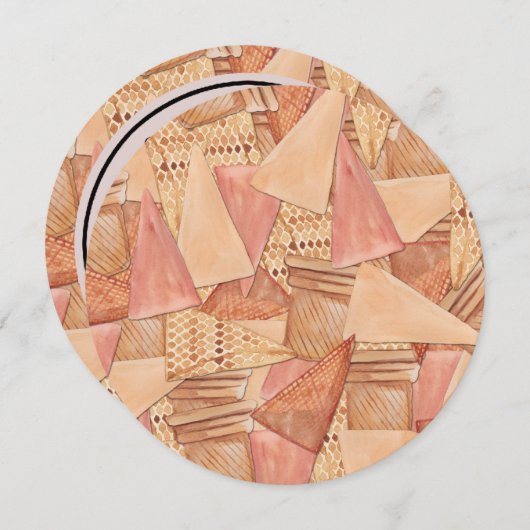 Ice Cream Cones Zoet Zestien Kaart (Voorkant / Achterkant)