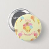 Ice Cream Connoisseur Pastel op maat Ronde Button 5,7 Cm (Voorkant /achterkant)