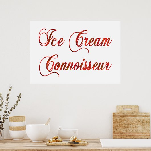 Ice Cream Connoisseur Poster (Keuken)