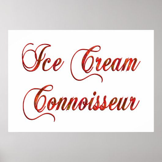 Ice Cream Connoisseur Poster (Voorkant)