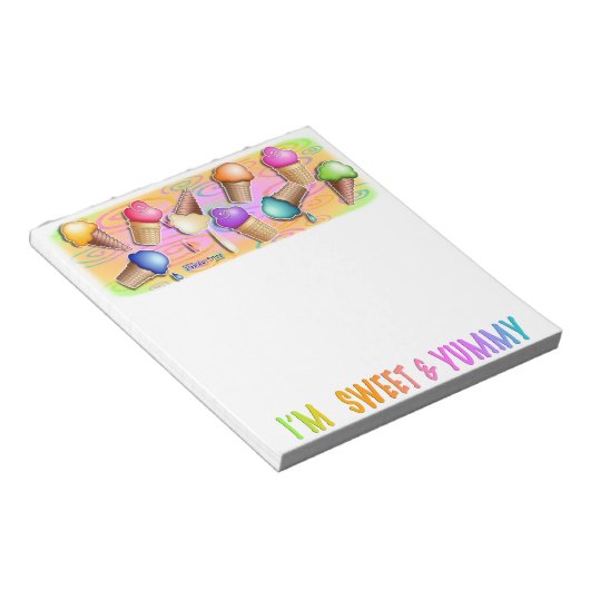 ICE CREAM CONS NOTEPAD NOTITIEBLOK (Schuin)