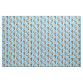 Ice Cream Cons on a Light Blue Background Stof (Yard (91,4 cm))
