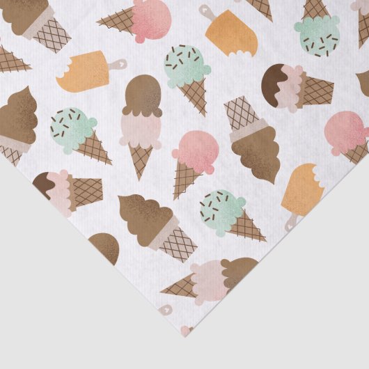 Ice Cream Cont Weefselpapier Tissuepapier (Detail)