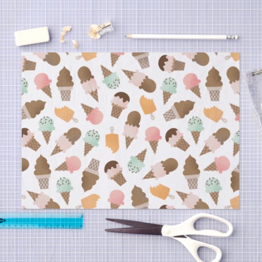 Ice Cream Cont Weefselpapier Tissuepapier (Craft)