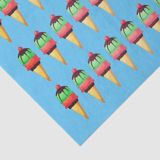 Ice Cream Cont Weefselpapier Tissuepapier (Detail)