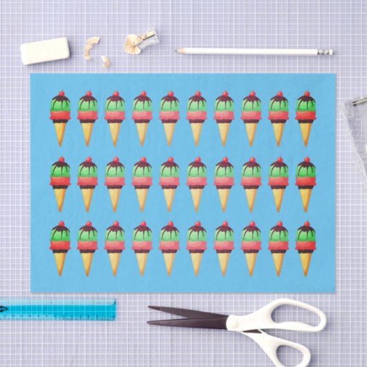 Ice Cream Cont Weefselpapier Tissuepapier (Craft)
