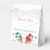 Ice Cream Cool verjaardagsfeestje Bedankdoosjes (Voorkant Zijde)