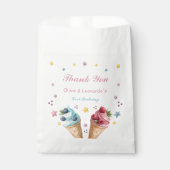 Ice Cream Cool verjaardagsfeestje Bedankzakje (Voorkant)