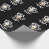 Ice Cream Coon Funny Animal Racoon Pun Dark BG Cadeaupapier (Hoek)