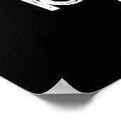 Ice Cream Coon Funny Animal Racoon Pun Dark BG Poster (Hoek)