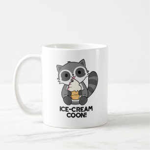 Ice Cream Coon Grappige Dierlijke Racoon Pun Koffiemok