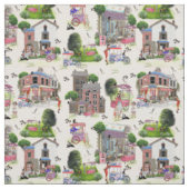 Ice Cream Country Herhaalontwerp Stof (Swatch)