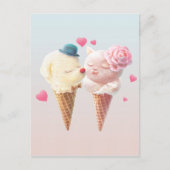 Ice Cream Couple - Liefde bij de eerste klik Aankondigingskaart (Voorkant)