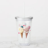 Ice Cream Couple - Liefde bij de eerste klik Acryl Drinkbeker (Voorkant)