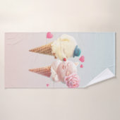 Ice Cream Couple - Liefde bij de eerste klik Badhanddoek (Badhanddoek)