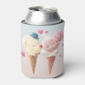Ice Cream Couple - Liefde bij de eerste klik Blikjeskoeler (Blikje Voorkant)