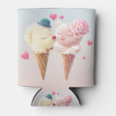 Ice Cream Couple - Liefde bij de eerste klik Blikjeskoeler (Voorkant)