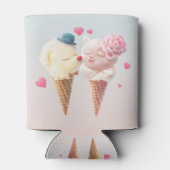 Ice Cream Couple - Liefde bij de eerste klik Blikjeskoeler (Achterkant)
