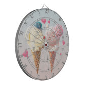 Ice Cream Couple - Liefde bij de eerste klik Dartbord (Voorkant Links)