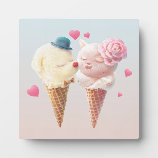 Ice Cream Couple - Liefde bij de eerste klik Fotoplaat (Voorkant)