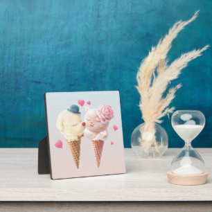 Ice Cream Couple - Liefde bij de eerste klik Fotoplaat