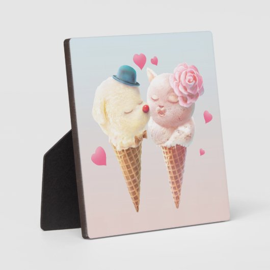 Ice Cream Couple - Liefde bij de eerste klik Fotoplaat (Voorkant)