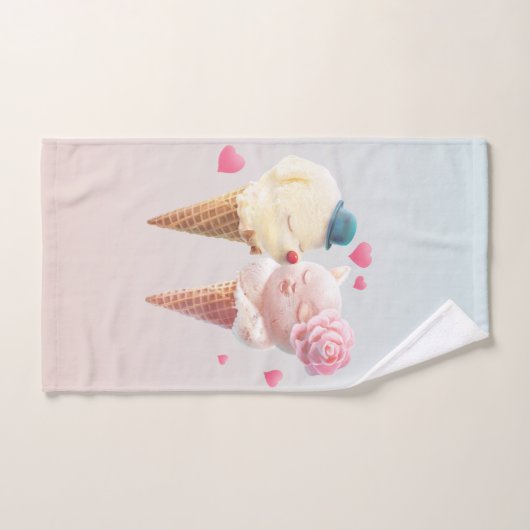 Ice Cream Couple - Liefde bij de eerste klik Handdoek (Handdoek)