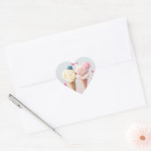 Ice Cream Couple - Liefde bij de eerste klik Hart Sticker (Envelop)