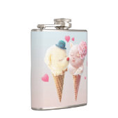 Ice Cream Couple - Liefde bij de eerste klik Heupfles (Rechts)